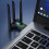 Wireless USB Adapter 1300Mbps Dual Band 4 Antennas for Windows 4