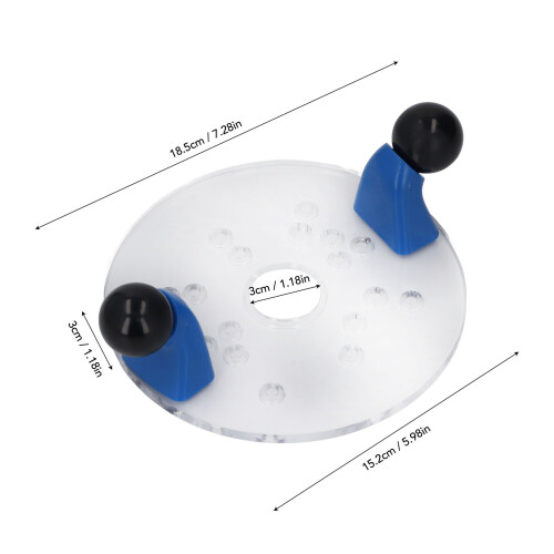 Universal PVC Router Base Plate for Table Trim, Round Shank, Clear 1