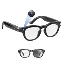 Smart Glasses with Camera 2000W HD, AI RealTime Translation, Bluetooth Audio for Travel and Sports