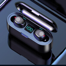 Wireless Bluetooth Earbuds F9-2, Noise Cancelling, 2000mAh Charging Case Black