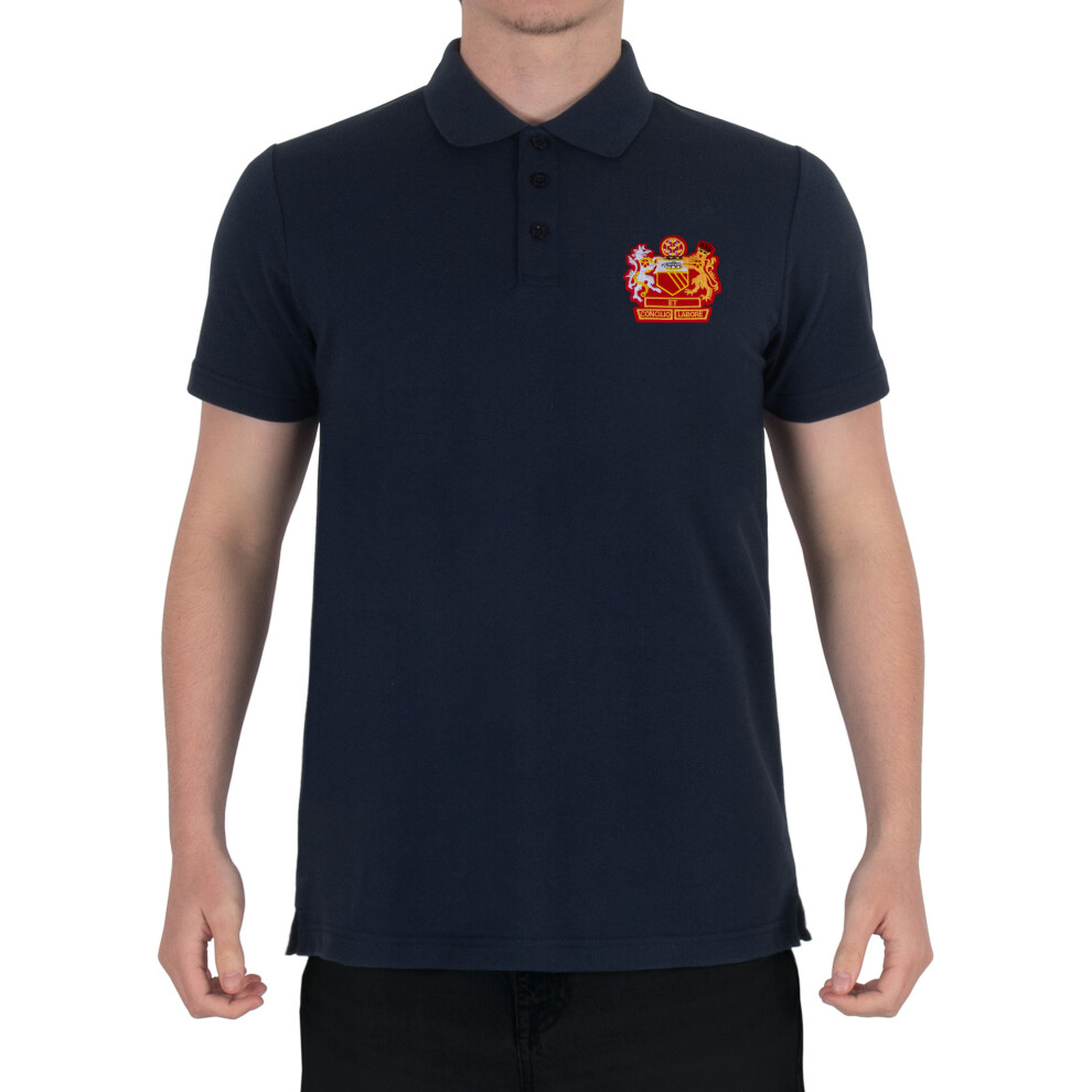 Fan Originals Manchester Crest Polo Shirt Navy 3XL Blue