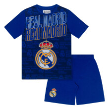 Real Madrid Boys Short Pyjamas Official Football Sleepwear Blue 6-7 Years
