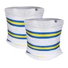 Fan Originals 2 Pack Snood Neck Scarf - White Blue Yellow Leeds Colours