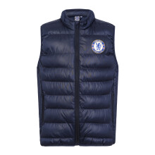 Chelsea Official Gift Boys Padded Body Warmer Gilet Navy Blue Zip 2-3 Years