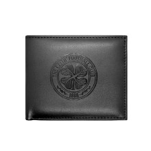 Celtic FC Official Football Gift Embossed Crest Money Wallet Black