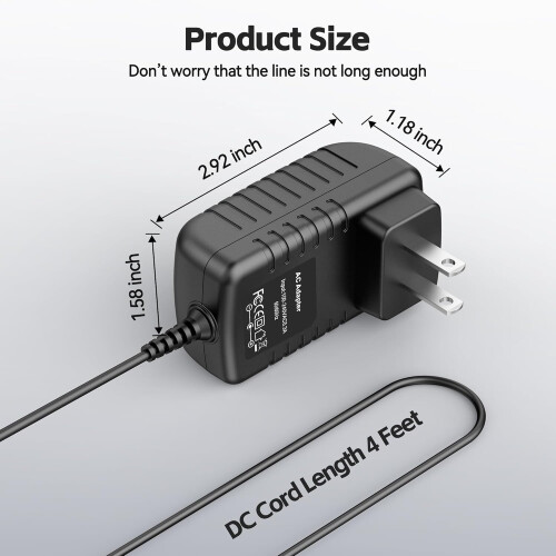 Power Adapter Fast Power Restoration Plug‑and‑Play Setup Durable Cable for Roland EX10 Keyboard 2