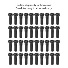 80pcs Iron 14mm Spoke Hats Black