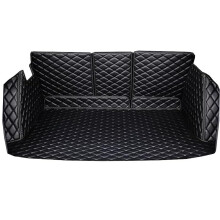 Car Boot Mat for Maserati Quattroporte 20132019 Size A Black Liner with Black Stitching