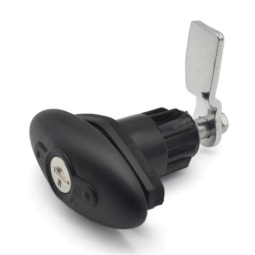 RV Door Lock with Secure Compression Seal, Oval Handle Trailer Compartment Lock for Motorhome 2