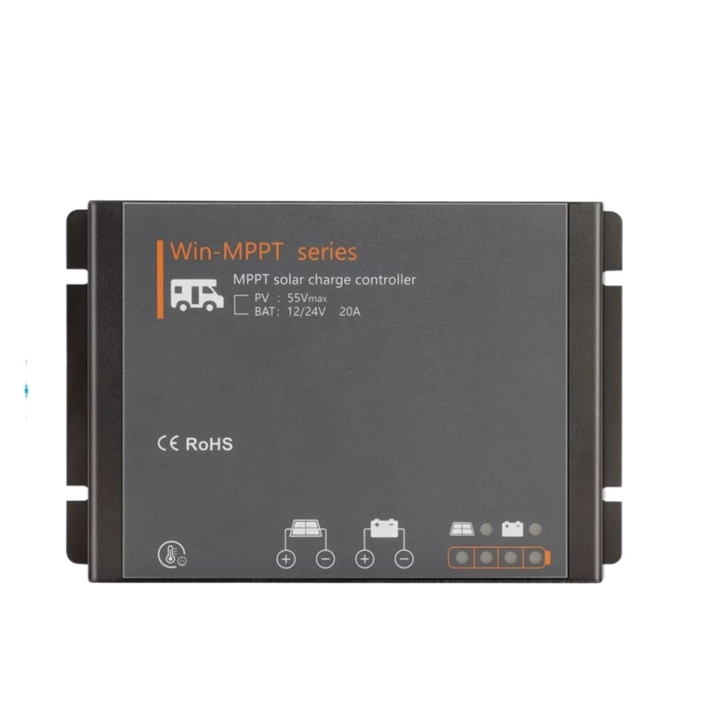 Mppt Solar Charge Controller 20A 50V Waterproof For 12V 24V Rv Boat Cabin Lithium Battery 9169991115306