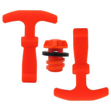LeakProof Cooler Drain Plug and Latch Replacement Kit for RTIC YETI Coolers, Orange Upgrade Set