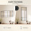 Homcom HOMCOM Window Style Vanity Mirror 110 x 50cm Hanging Wall Mirror Black 4