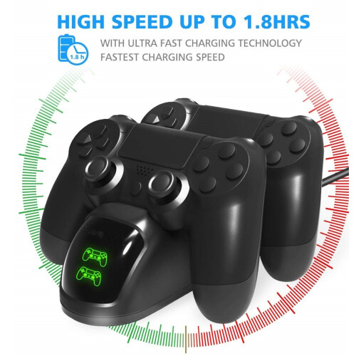 Doppelte Ladestation für zwei PS4/PS4 Slim/PS4 Pro-Controller 2