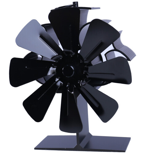 Ofenventilator für bessere Wärmeverteilung, 8 Flügel Black