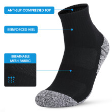 Herren 3 Paar gepolsterte Outdoor-Wandersocken, Baumwolle, S-XL