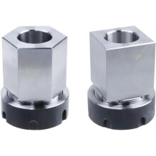 ER-40 Square and Hex Collet Chuck Block Set, Fit for Milling Machine, Workholding Holder for CNC Lathe Engraving Cutting