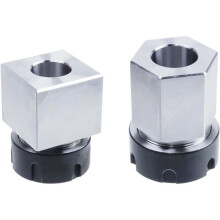 ER-32 Square and Hex Collet Chuck Block Set, Fit for Milling Machine, Workholding Holder for CNC Lathe Engraving Cutting