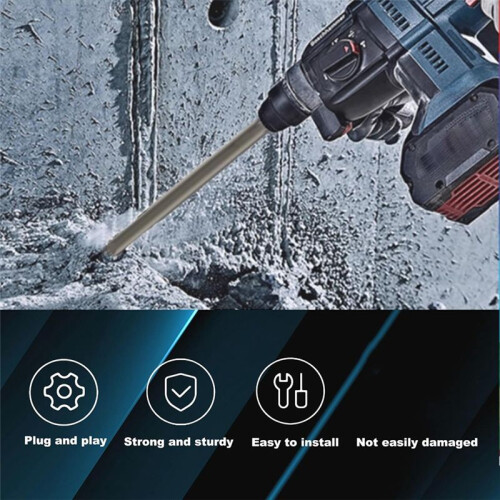 24-Inch SDS Max Set, 1 Inch Flat Chisel, Tile Removal Tool for SDS-Max Hammer Drill Attachment 2