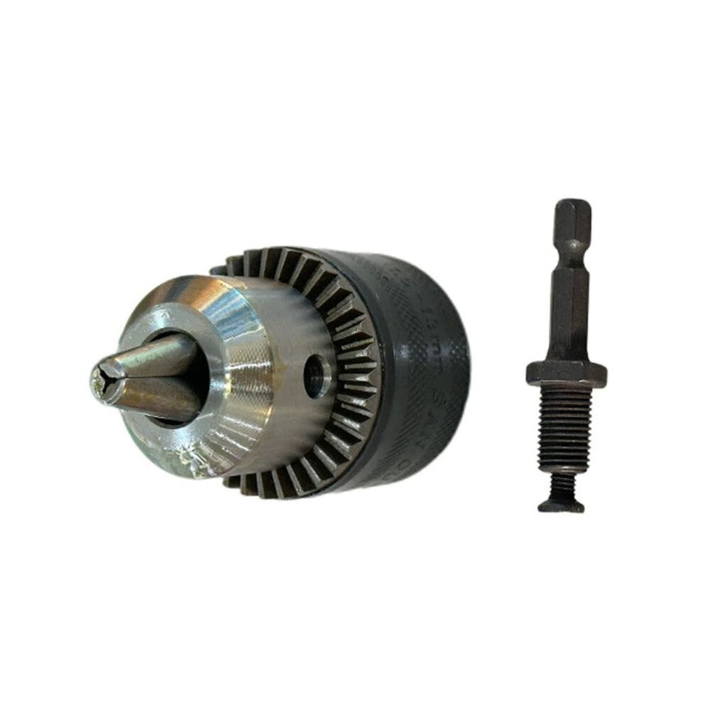 3-Jaw Drill Chuck 1.5-10Mm, Quick Change Adapter With 1/4Inch Hex Square Shank For Rotary And Hammer Drills 6033906209066