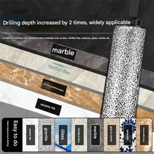 5PCS Dry Diamond Milling Drill Bits Enlarging Hole Dry Drilling Core Bit 6/8/10/12mm  Grinding Drilling Tool