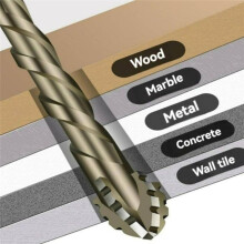 High-Performance Titanium-Coated Drill and Tap Set, High-Strength 4-Flute Serrated Eccentric Drill Bit Kit