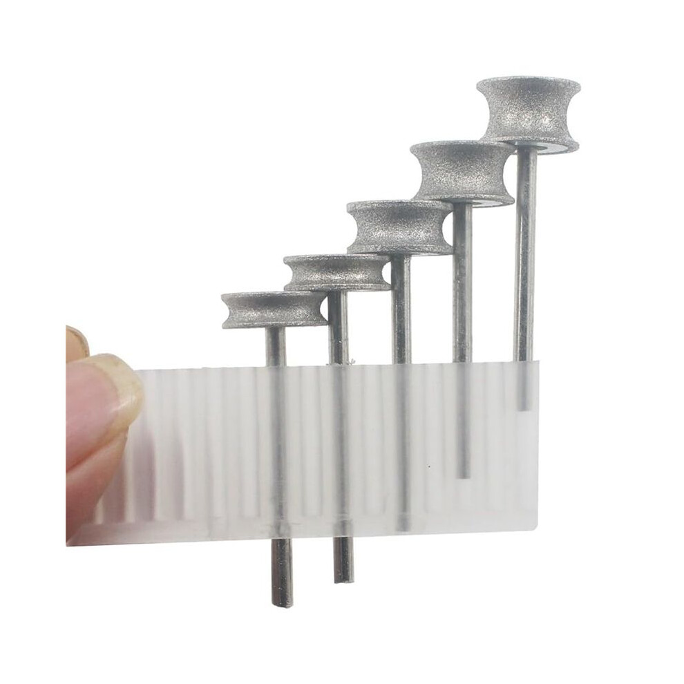 5 Pcs Concave Arc Diamond Burs, 1/8 Inch Shank Coarse Grit Diamond Mounted Engraving Bits Diamond Burs (No.80) 4711684838990
