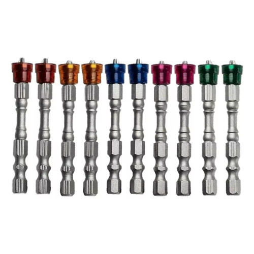 10pcs Screwdriver Drill Bit with Magnetic Bit 1/4 Inch Hex Handle Electric Drill Tool Attachment Single