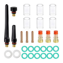 29pcs TIG Welding Torch Accessories Stubborn Gas Lens Glass Kit for WP-17/18/26