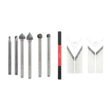 AT-CT Universal Chamfering Tool Φ3.0mm Shank Chamfer Drill Bits with Blades Professional Model Making Tools DIY New 9PCS