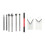 AT-CT Universal Chamfering Tool Φ3.0mm Shank Chamfer Drill Bits with Blades Professional Model Making Tools DIY New 9PCS 1