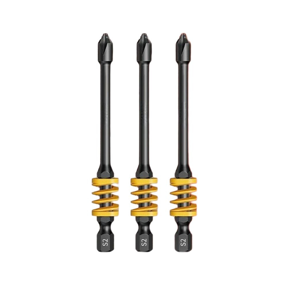Greener Magnetic Screwdriver Bits Non-Slip Shockproof Phillips Impact Bits Hex Shank Alloy Steel Bits 90Mm 3Pcs 4711307462380