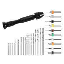 Professionele Pin Vise Handboorbits Twistboorbits Set van 0,5-3,0 mm Precisie Handboorbits Roterende Gereedschappen Set van 36