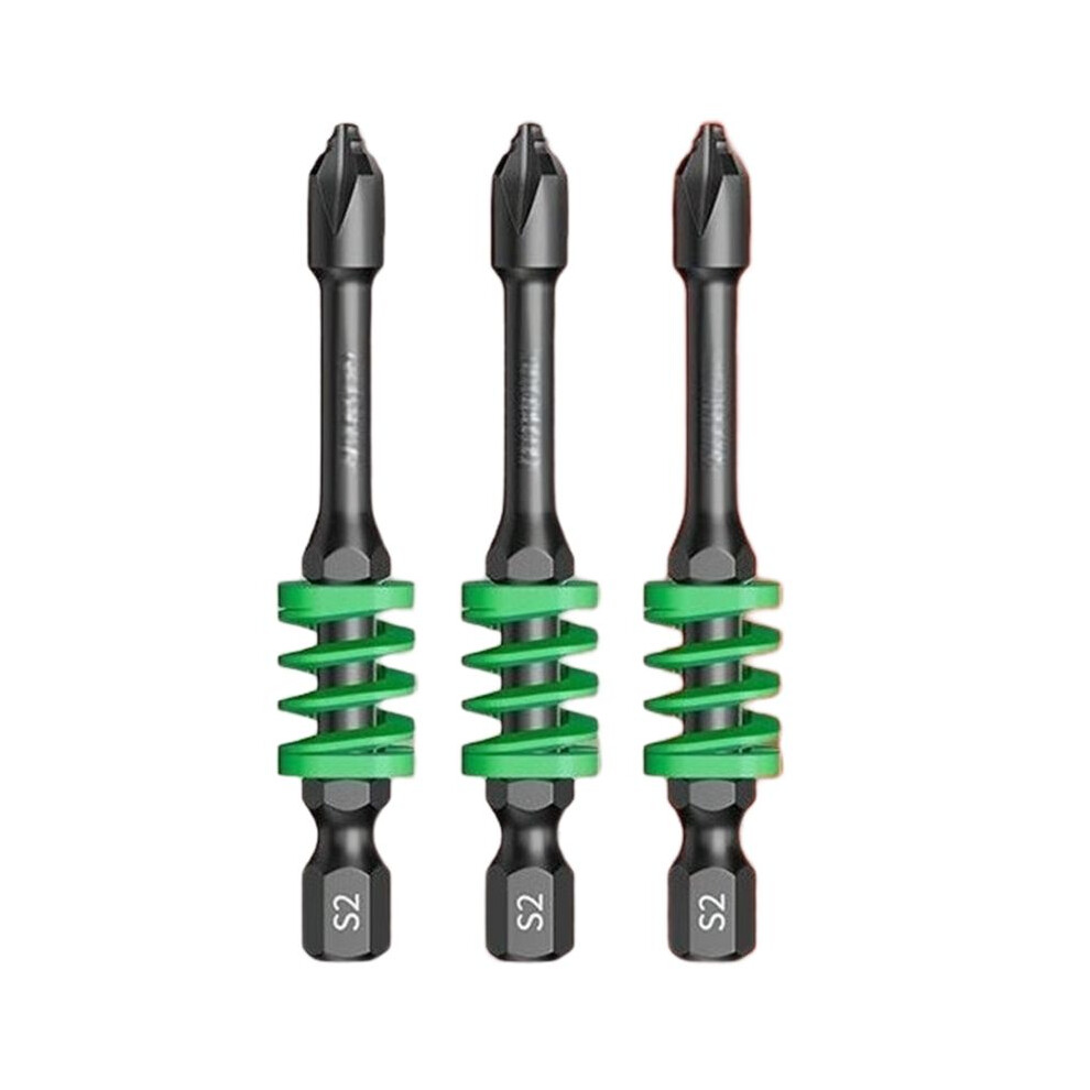 Greener Magnetic Screwdriver Bits Non-Slip Shockproof Phillips Impact Bits Hex Shank Alloy Steel Bits 65Mm 3Pcs 6033723300939