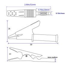 4mm Banana Plug to Alligator Clip with Pure Copper 15A High Current Test Regulated Power Supply Output