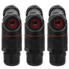 3 Peças IP68 Conector À Prova D'Água Cabo Elétrico 3 Vias em Formato T Fio Industrial Externo Conector Médio À Prova D'Água