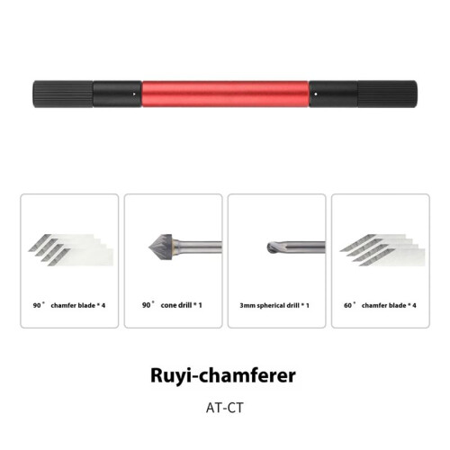 AT-CT Universal Chamfering Tool Φ3.0mm Shank Chamfer Drill Bits with Blades Professional Model Making Tools DIY New 9PCS 1