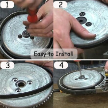 6 Pcs 45-69-0010 Replacement Blade Pulley Tires for Deep Cut Band Saw for 6230 6232-6 6238-20 2729-20