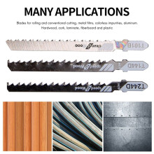 20 Pcs T-Shank Jigsaw Blades Set, Jig Saw Blades Fits Most T Shank Jig Saw, Blades for Cutting Metal, Wood