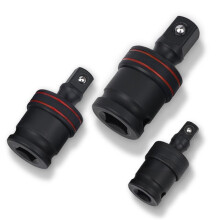 Adaptador de Llave Eléctrica con Dado Neumático Oscilante de 1/4", 3/8" y 1/2" con Junta Universal de Impacto y Dado Giratorio de 360.