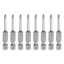 8 Peças de Brocas de Chave de Fenda Phillips 0 PH0 1/4 Polegada Haste Sextavada de 2 Polegada (50 mm) de Comprimento, Haste de 0,12 Polegada, Brocas