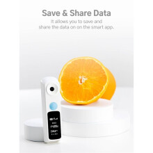Refractometer - 0-32% Range, 0.1% Accuracy, Waterproof, Rechargeable - for Fruits, Vegetables, Desserts and Beverages