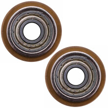 2X Titanium-Beschichtung Hartmetall Keramik Fliese Schneidrad Ersatz 22x6x6mm Messing Ton