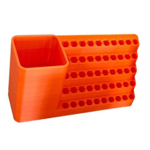 50-Hole Screwdriver Bit Holder with Power Drill Mount - Drill Bits Organizer Toolbox for 1/4Inch Impact Bits, Screws 2