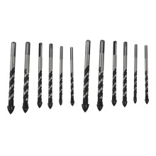 12PZ Ceramica Per Punte da Trapano, Massoneria Drill Bits Set Per Vetro, Cemento, Legno Carburo di Tungsteno Punta Per Wall Specchio E Mattonelle Con