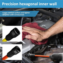 19 Pcs Magnetic Nut Driver Set for Impact Drill,1/4inch Hex Shank CR-V Steel Socket Adapter Extension with Screwdriver