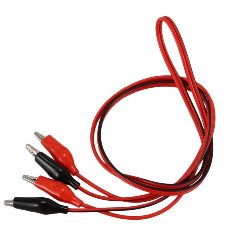 2X 1M Double-End Alligator Clips Test Lead Jumper Wire 1