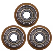 3X Titanium-Beschichtung Hartmetall Keramik Fliese Schneidrad Ersatz 22x6x6mm Messing Ton