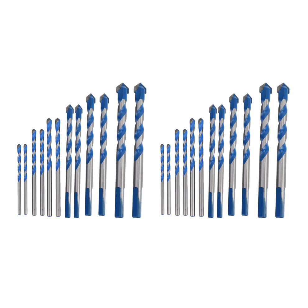 24 Pcs Masonry Drill Bits Set 3Mm To 12Mm Carbide Twist Tips For Wall, Brick, Cement, Concrete, Glass, Wood) 4711858633512