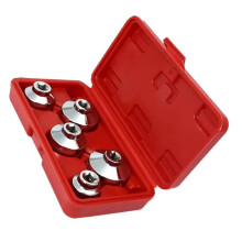 5Pcs Universal Oil Filter Caps Wrench Socket Set 24mm 27mm 32mm 36mm 38mm with A Storage Case Removal Tool