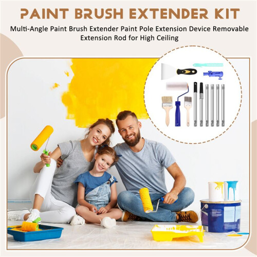 Multi-Angle Paint Brush Extender Paint Pole Extension Device Removable Extension Rod for High Ceiling 1